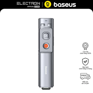 Bút Laser trình chiếu Baseus Orange Dot Wireless Presenter cho Laptop/ Macbook (100m. 2.4Ghz USB/Type C Receiver, Wirele