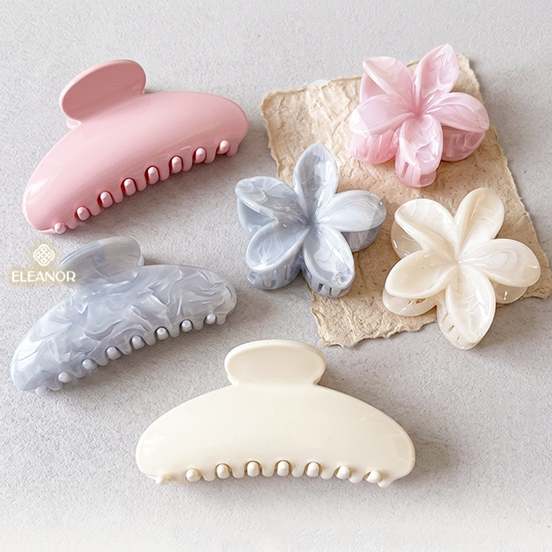 Set kẹp tóc nữ càng cua Eleanor Accessories đa dạng kiểu dáng phụ kiện tóc set kẹp hoa sứ 11904