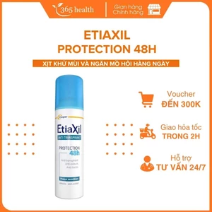 Xịt Khử Mùi Hằng Ngày Dạng Phun Sương Etiaxil Deodorant 48h Aérosol 150ml