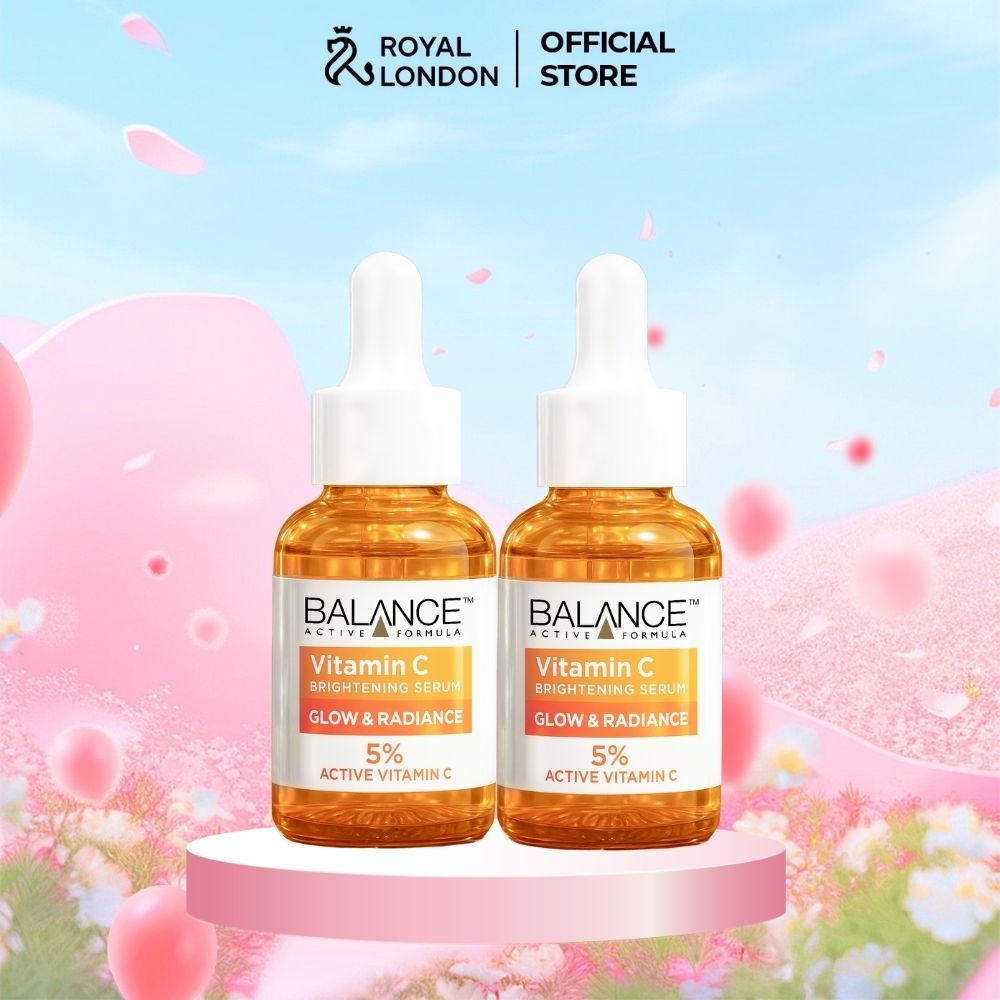 Bộ đôi Serum Sáng Da, Mờ Thâm Công Thức Cải Tiến Dẫn Xuất SAP C 5% - Balance Active Formula 5% Vitamin C Brightening 30m
