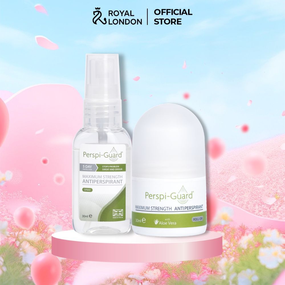 Combo khử mùi ngăn mồ hôi cao cấp Perspi-Guard lăn khử mùi 30ml + xịt khử mùi 30ml