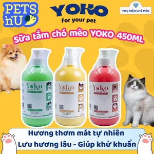 Sữa tắm YOKO dưỡng lông chó mèo 450ML và 250ML
