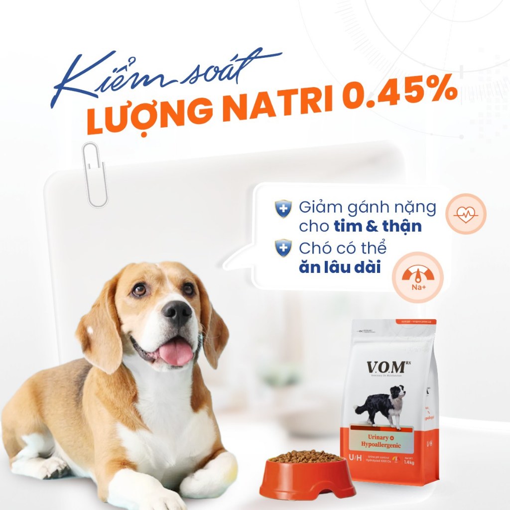 [1.4KG] V.O.M - Thức ăn hạt cho chó hỗ trợ trị liệu đa chức năng nhập khẩu Hàn Quốc VOM