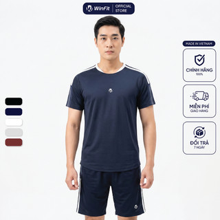 Bộ Quần Áo Thể Thao Nam WINFIT Cổ Tròn Vải ComfortLite - Form Dáng Basic, Trẻ Trung Năng Động WBN003