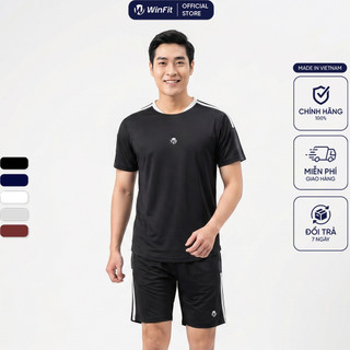 Bộ Quần Áo Thể Thao Nam WINFIT Cổ Tròn Form Dáng Basic, Chất Vải ComfortLite Thể Thao Năng Động, Thoải Mái Cả Ngày WBN00