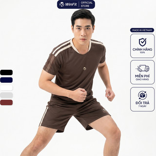 Bộ Quần Áo Thể Thao Nam WINFIT Cổ Tròn Form Dáng Basic, Chất Vải ComfortLite Thể Thao Năng Động, Thoải Mái Cả Ngày WBN00