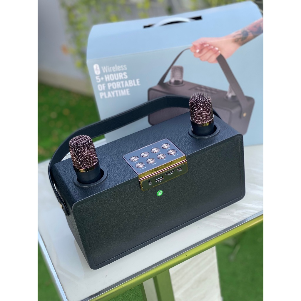 Loa Karaoke M28 Công Suất 50W – Kèm Micro Pin Sạc, Kết Nối BT/USB/TF/AUX, Sạc Type-C Tiện Lợi