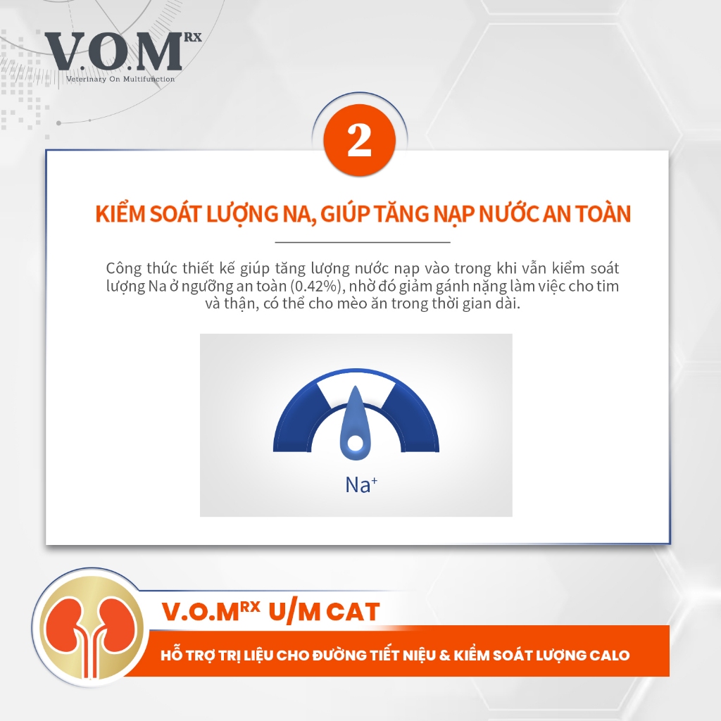 [1.4KG] V.O.M - Thức ăn hạt cho mèo hỗ trợ trị liệu cho đường tiết niệu và kiểm soát lượng calo VOM