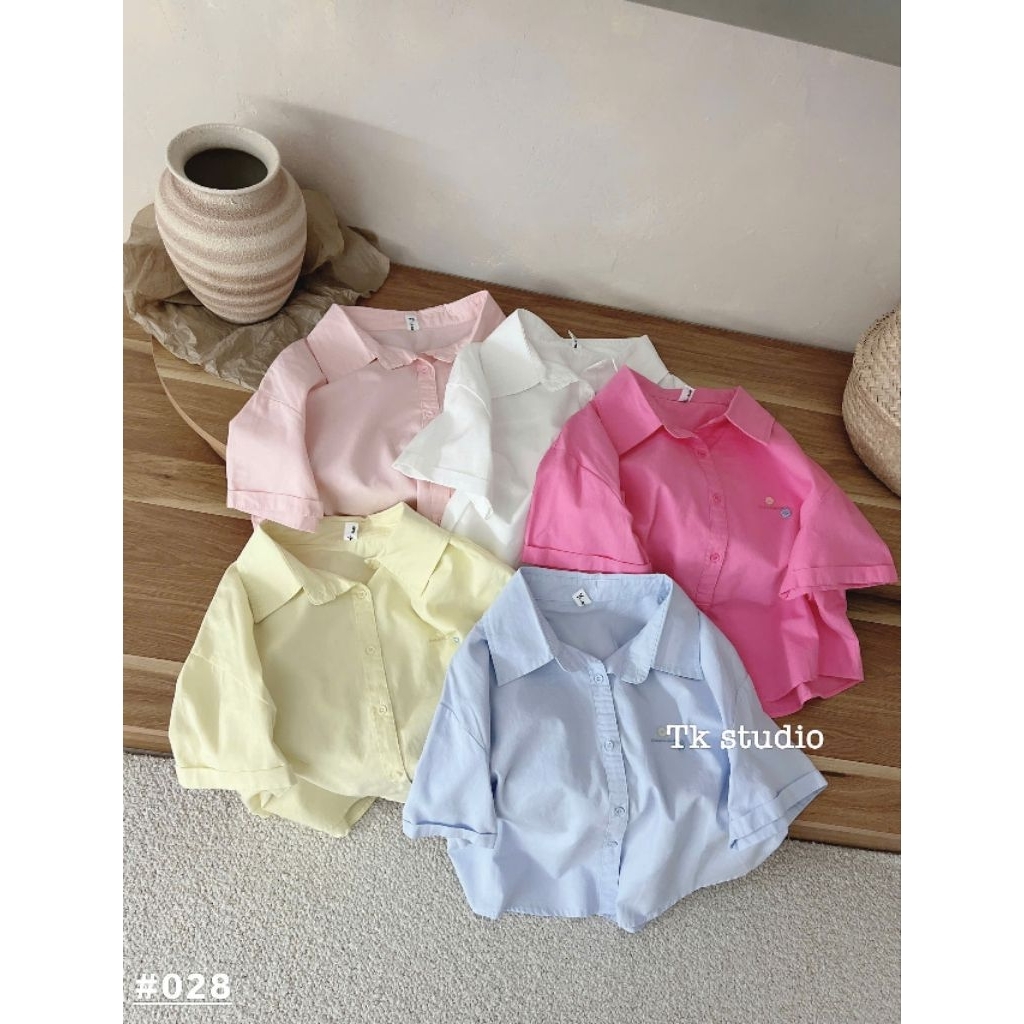 [𝑯𝒂 𝑨𝒏𝒉] Áo Sơ Mi Cộc Tăm Tang Khuy QCL1