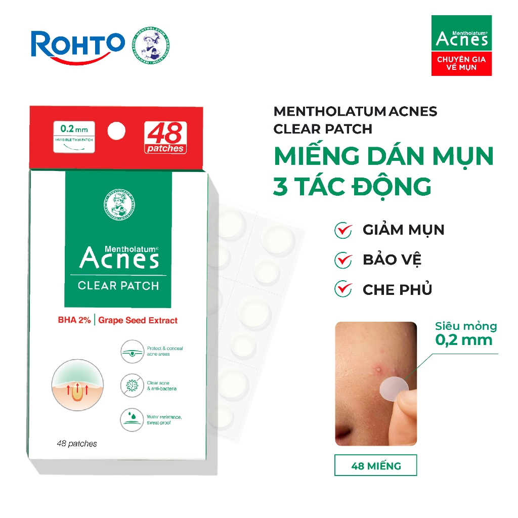 Miếng Dán Mụn Acnes Giúp Giảm Mụn Sưng Viêm 48 Miếng