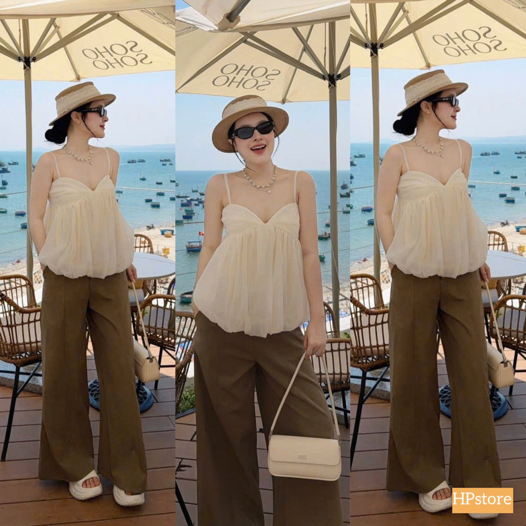 LE3- (HOẢ TỐC - SẴN KHO) Sét bộ thiết kê voan tơ 2 dây thời trang (38-57kg)