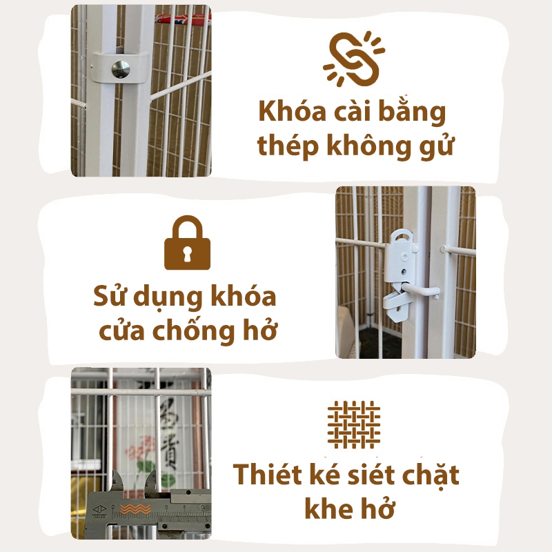Lồng mèo cỡ lớn, lồng mèo nhiều tầng, lồng mèo cao cấp, dễ lắp ráp, phù hợp cho 1-6 con mèo.
