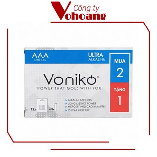 [SALE] Hộp 36 viên Pin đũa AAA Voniko Thương hiệu Mỹ chính hãng, chất lượng cao, dung lượng lớn, sử dụng lâu dài