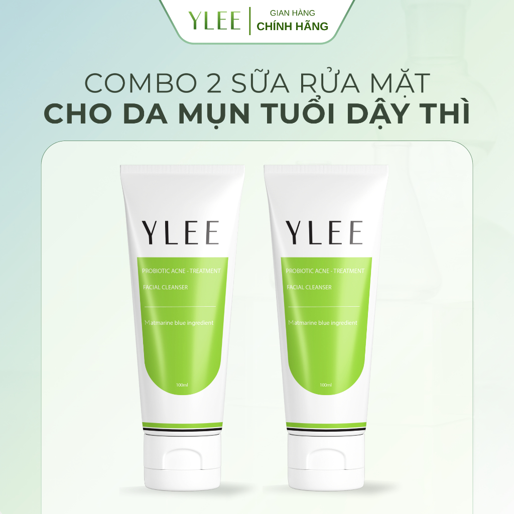 Combo 02 Sữa rửa mặt YLEE cho da dầu mụn tuổi dậy thì