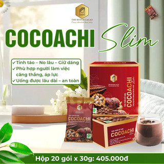 Cacao Cocoachi Nấm Linh Chi Hộp 20 Gói Ngũ Cốc Cacao Không Đường Không Chất Bảo Quản Thơm Ngon Dinh Dưỡng
