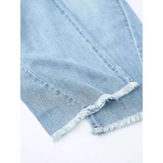 Quần jeans dài nữ YODY ống suông cạp cao tôn dáng WCJE26A004