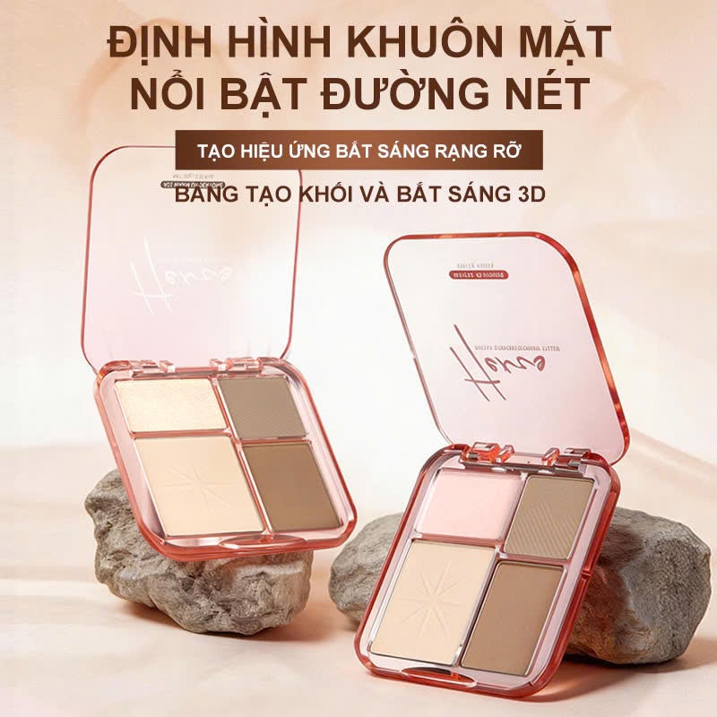 Bảng tạo khối bắt sáng 3D HEXZE 10g, định hình khuôn mặt sắc nét, dạng dỡ, tự nhiên
