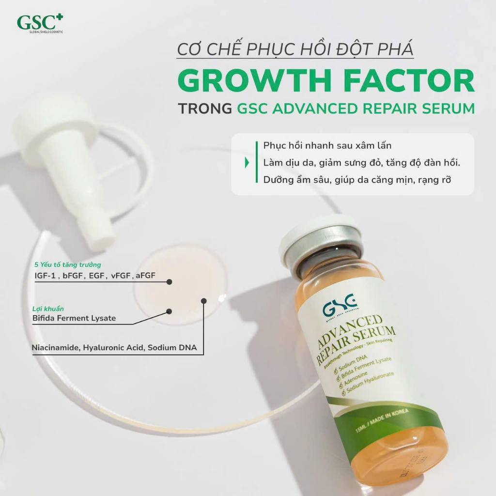 Serum Phục Hồi Da Giảm Đỏ Chống Lão Hóa GSC Advanced Repair Serum 15ml
