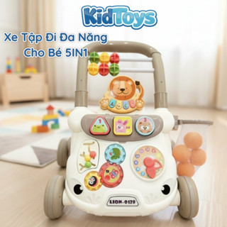 Xe tập đi đa năng 5in1 KidToys – xe đẩy tập đi có nhạc kèm bàn đồ chơi cho bé