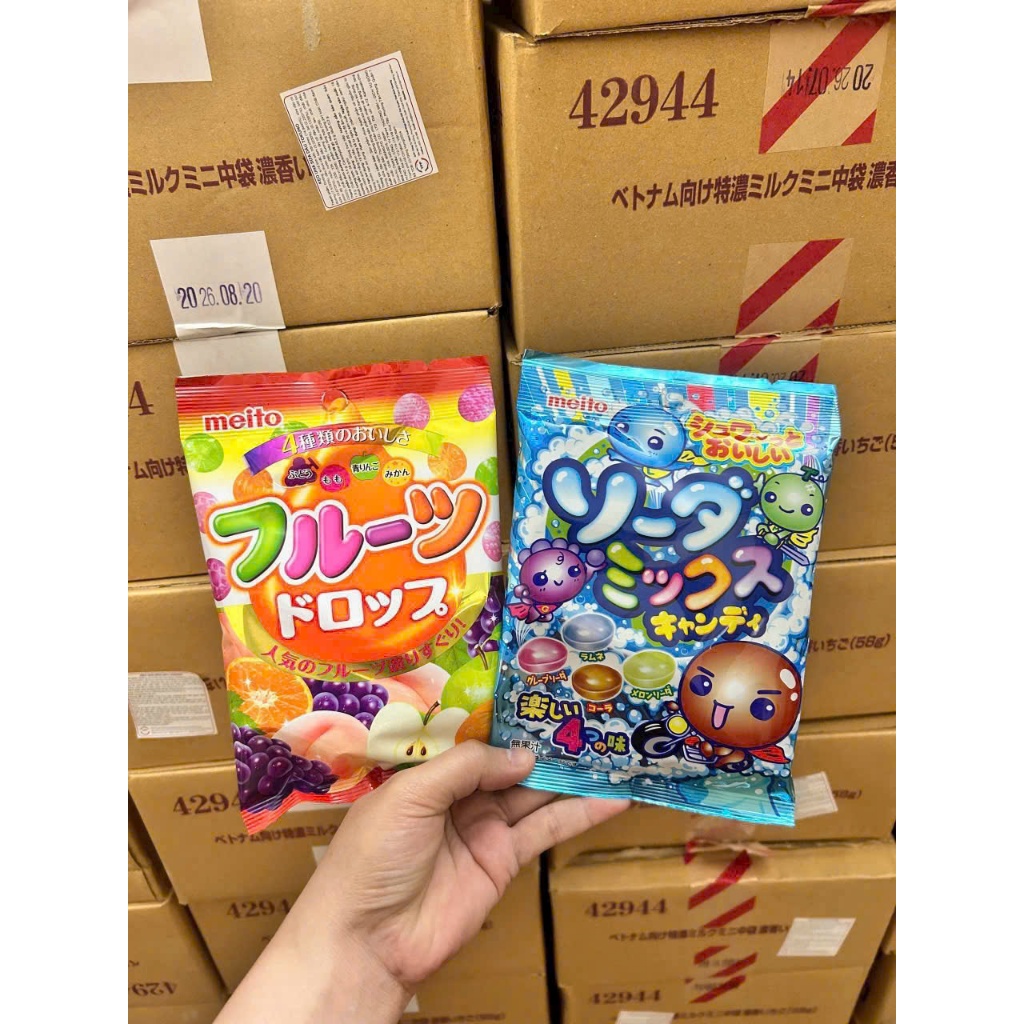 Kẹo soda MEITO Nhật Bản 5 vị trái cây - Chua Ngọt Sảng Khoái