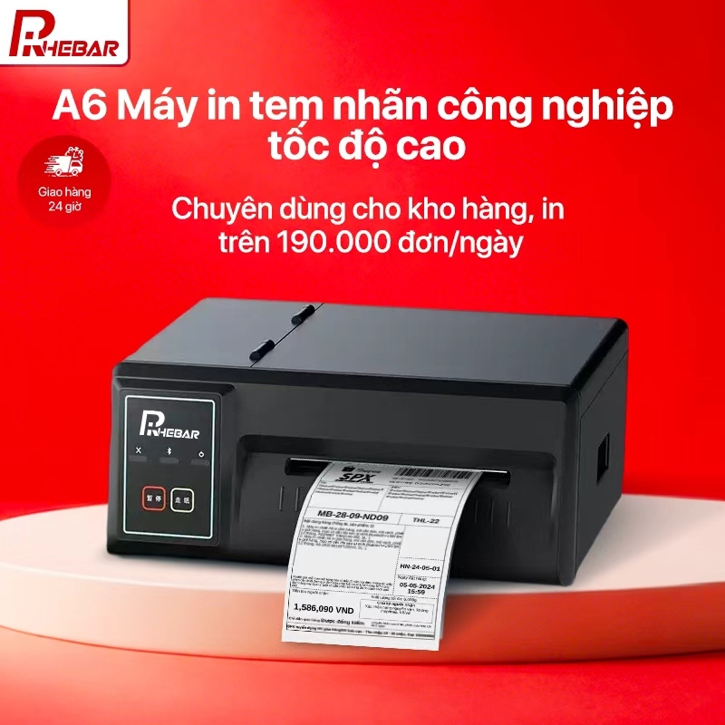 Máy In Nhiệt A6 Rhebar 410 In Vận Đơn Shopee – Máy In Nhiệt –In Đơn Hàng -Tốc Độ Cao Đầu In 203dpi