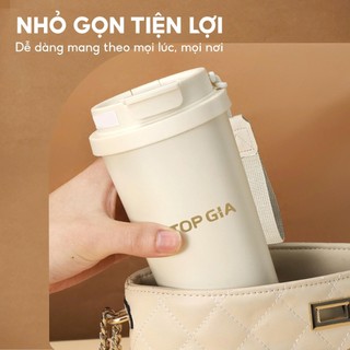 Bình giữ nhiệt Inox 304 cao cấp Top gia dung tích 500ml, giữ nóng lạnh, có dây deo tiện lợi