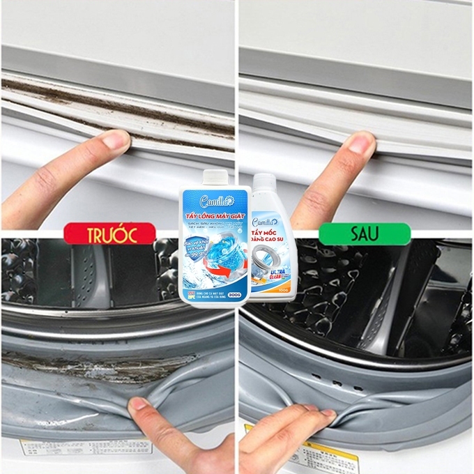 Bột tẩy lồng máy giặt, túi bột tẩy lồng vệ,  Làm sạch máy giặt khử khuẩn, làm sạch khử mùi hôi, nấm mốc
