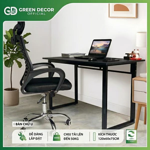 Bàn Học Chữ U Green Decor – Bàn Làm Việc 120x60x75Cm, Mặt MDF Phủ Melamine Chống Trầy Hiện Đại