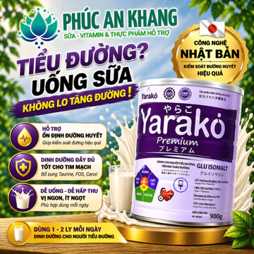 Sữa Cho Người Tiểu Đường Bổ Sung Chất dinh Dưỡng Cho Người Tiểu Đường Và Tiền Đái Tháo Đường YARAKO PREMIUM GLU ISOMALT