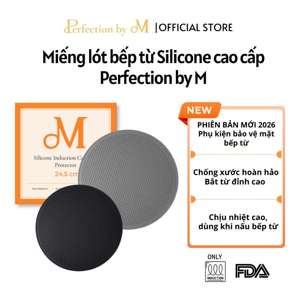 [CHÍNH HÃNG] Miếng lót bếp từ tròn Perfection by M chất liệu silicone chống xước đạt chuẩn FDA