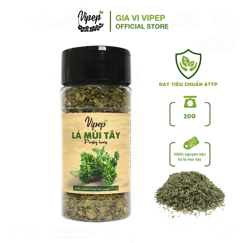 Gia Vị Lá Thảo Mộc Vipep - Lá Nguyệt Quế, Húng Quế, Hương Thảo, Xạ Hương, Lá Mùi Tây, Lá Kinh Giới