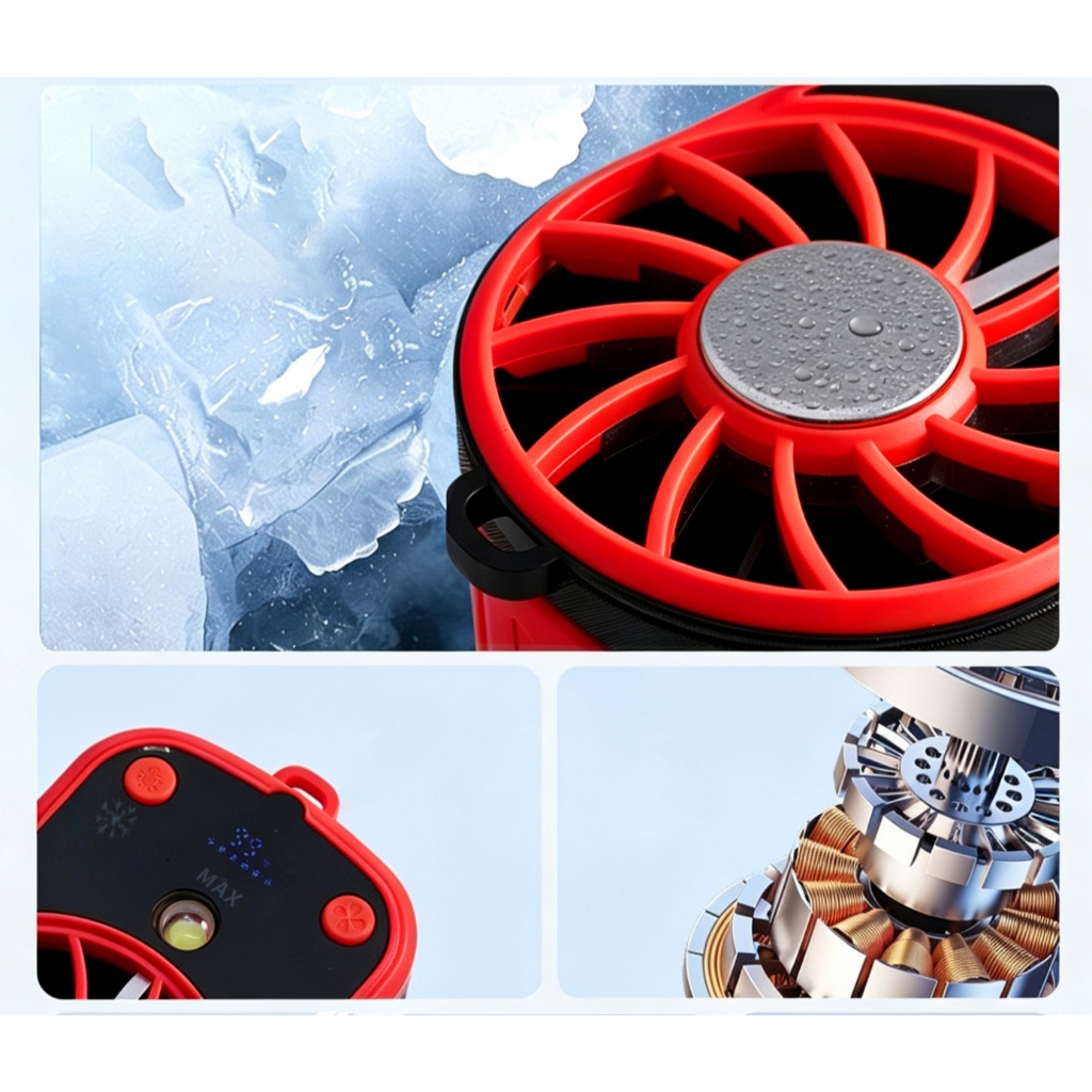 Quạt Mini Đeo Thắt Lưng Tirek F23 - Động Cơ Không Chổi Than - Quạt Làm Mát Lưng. Chạy 13-35h Dung Lượng Chuẩn 20000mAh