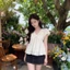 Áo Babydoll phối tơ cổ V dáng bí phồng, áo kiểu nữ phong cách trẻ trung tiểu thư mỏng nhẹ