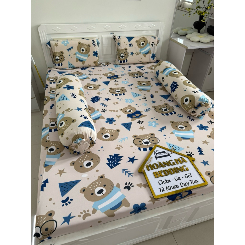 ga thun lạnh silk mềm mát, 2 ÁO ÔM DÂY KÉO (GẤU MẮT KÍNH KEM)