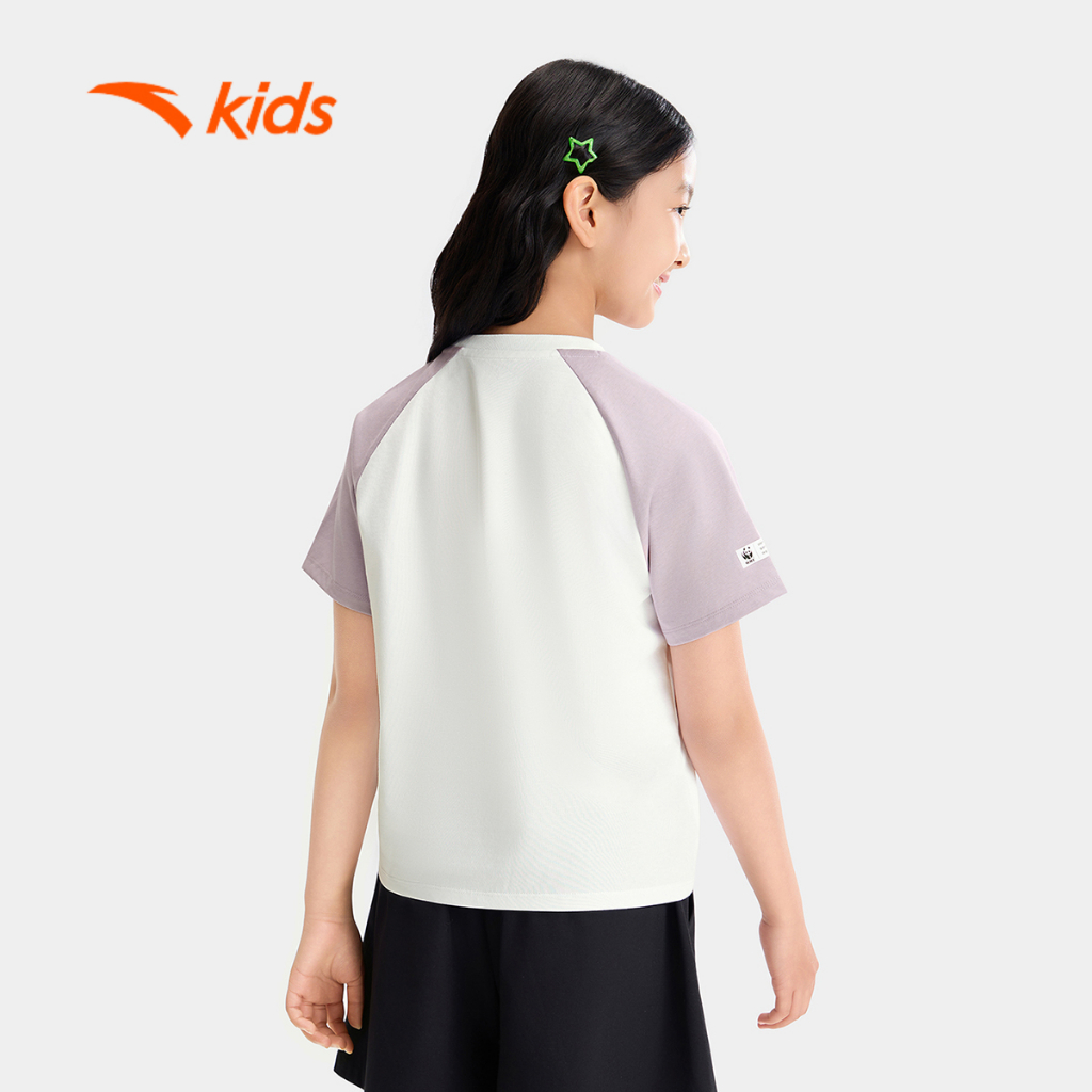 Anta Kids Áo Thun Bé Gái Thời Trang Thể Thao Mềm Mịn Mát Lạnh 3626B6109