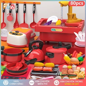 Bộ Đồ Chơi Nhà Bếp Mô Phỏng Nấu Ăn Và Kỹ Năng Sống Cơ Bản Dành Cho Trẻ Em 80/73/61/51/20 Miếng