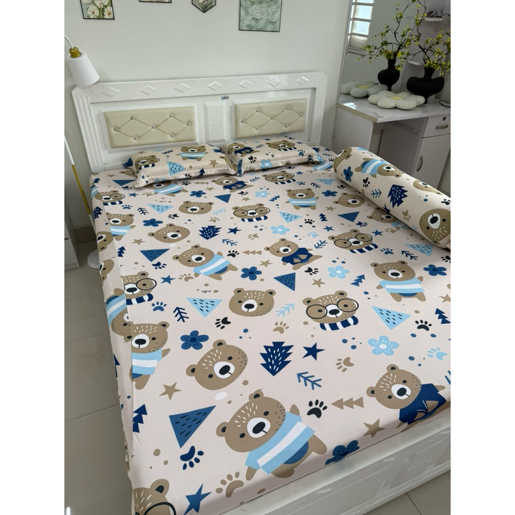 ga thun lạnh 4 món (1 ga 2 áo nằm, 1 áo ôm)