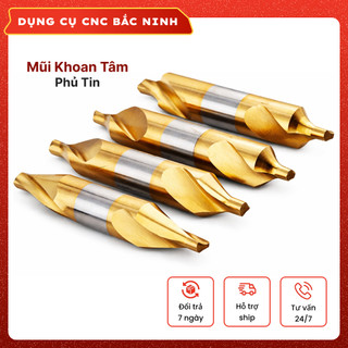Mũi khoan tâm 2 đầu phủ TiN, bền bỉ khoan chính xác