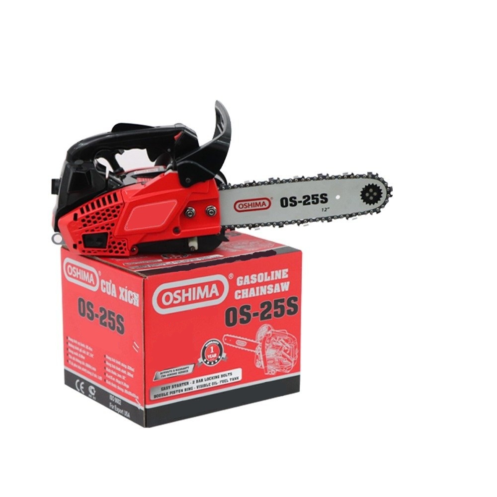 Cưa xích Oshima OS-25S - Công suất 0.9 KW - Động cơ 2 Thì 25cc - Bảo Hành Chính Hãng 12 Tháng