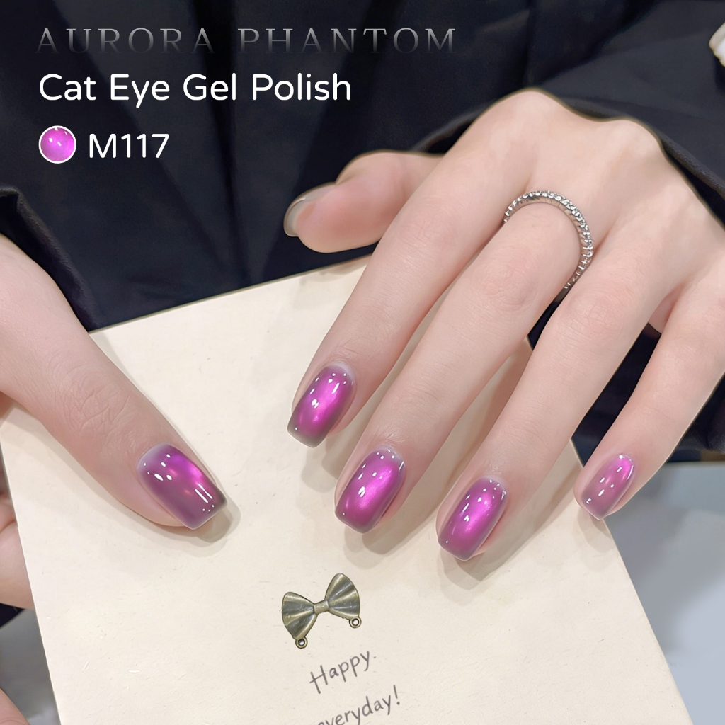 XEIJAYI 10ml — Sơn Gel Móng Hiệu Ứng Mắt Mèo Màu Hồng Tím Siêu Lấp Lánh, Phù Hợp Với Mọi Tông Da