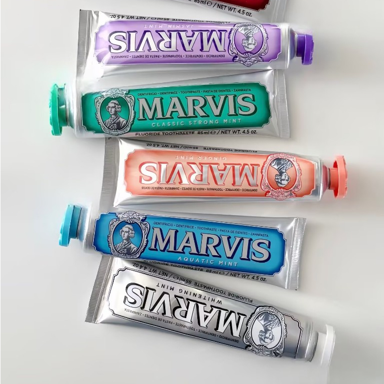 Còn hàng Kem đánh răng Marvis Whitening Mint Phòng ngừa sâu răng75ml85mllàm trắng và loại bỏ vết bẩn