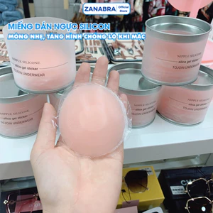 Hộp 10 Miếng Dán Ngực Silicon Keo Dính An Toàn, Combo 5 Cặp Dán Ti Hình Hoa Không Lộ Viền ZANABRA
