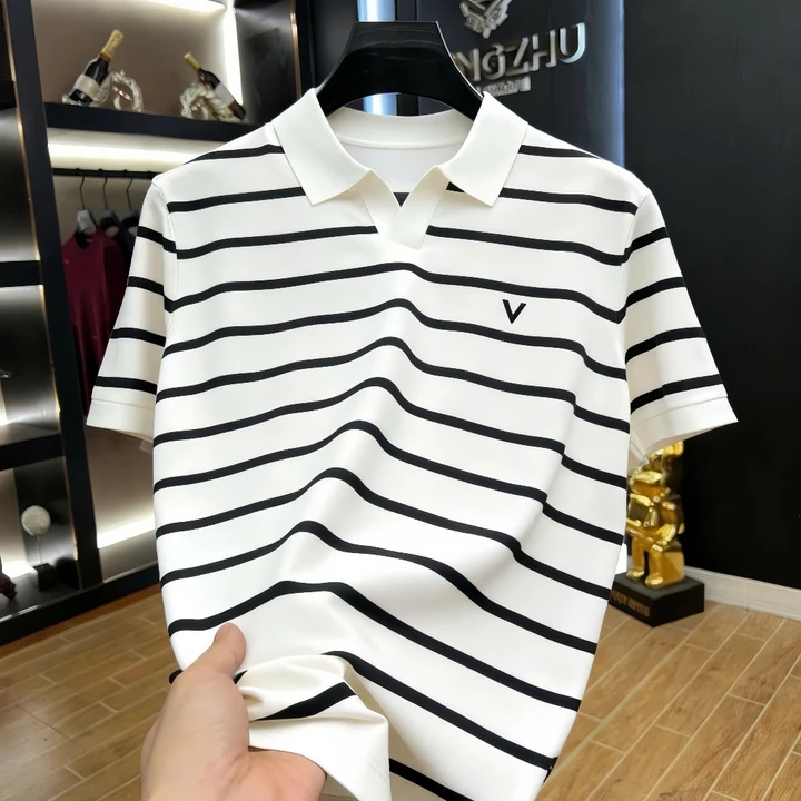 Áo polo nam kẻ sọc PL68 chất liệu cotton mềm mịn thoáng khí co giãn 4 chiều form chuẩn tôn dáng logo thêu sắc nét