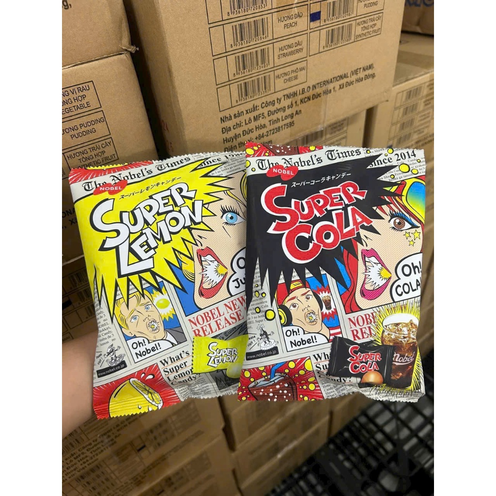 Kẹo Super Chua Nhật Bản gói 88g - Vị chanh & Vị cola - Hàng Nội Địa Nhật