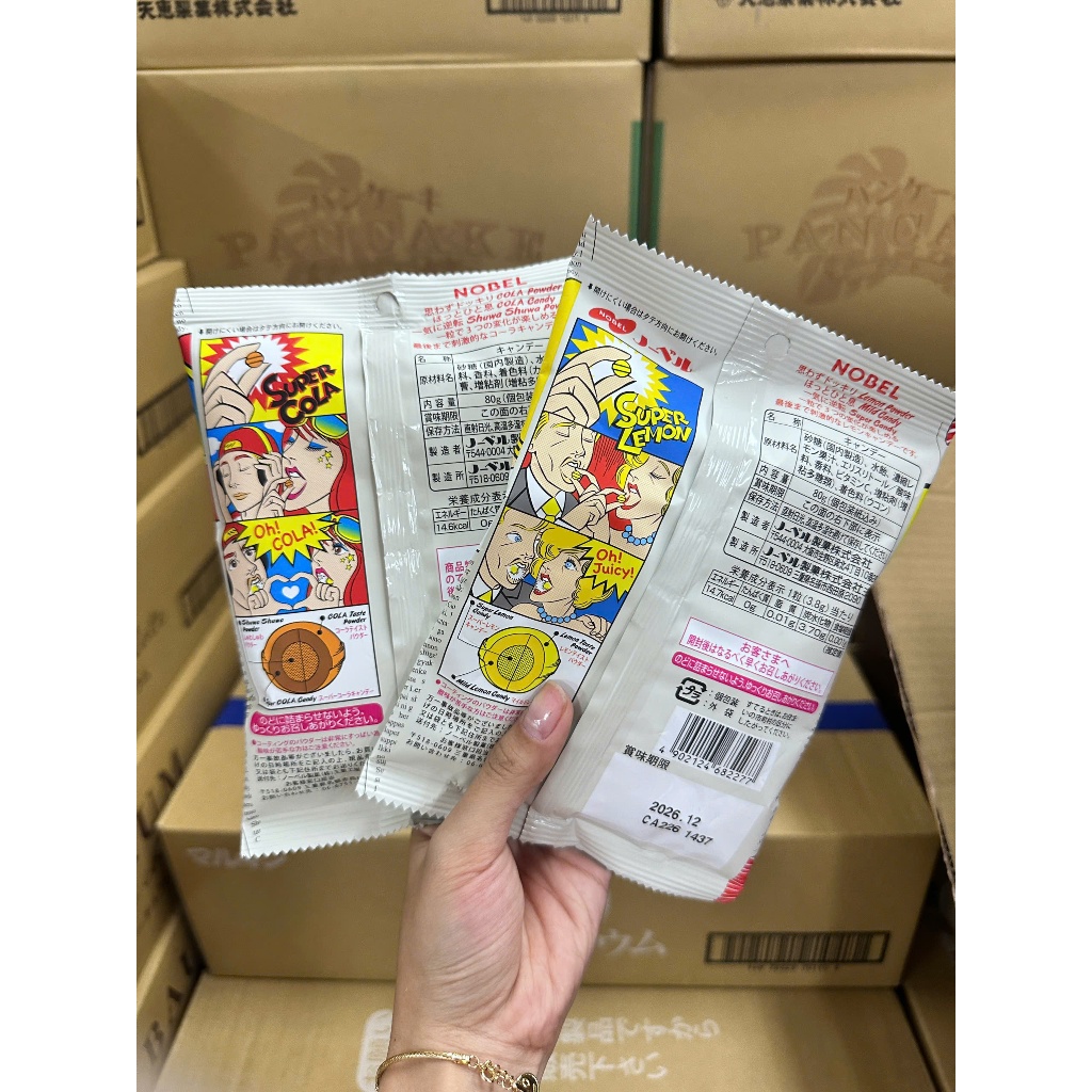 Kẹo Super Chua Nhật Bản gói 88g - Vị chanh & Vị cola - Hàng Nội Địa Nhật