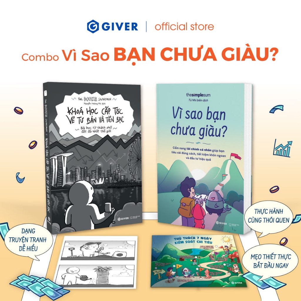 Sách - Combo Vì Sao Bạn Chưa Giàu?