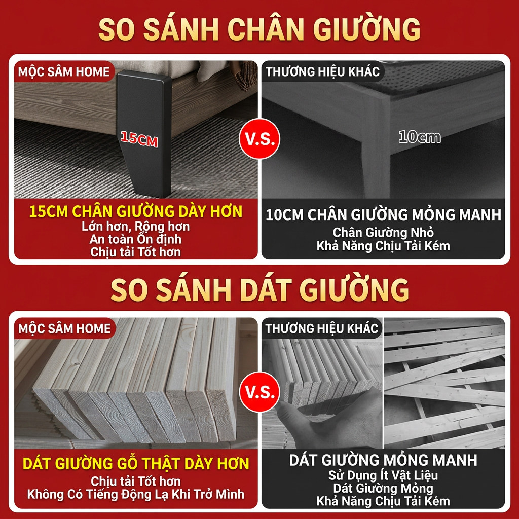 Giường ngủ hiện đại khung gỗ chắc chắn CONOCO tựa lưng bọc vải êm ái 1m8