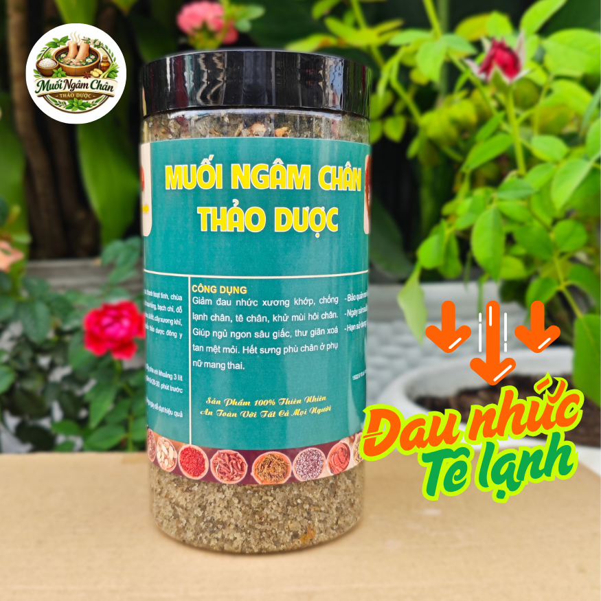 Muối Ngâm Chân Thảo Dược 1kg - Muối Nguyên Hữu - Thải Độc Thư Giãn, Giảm Sưng Phù Cho Mẹ Bầu