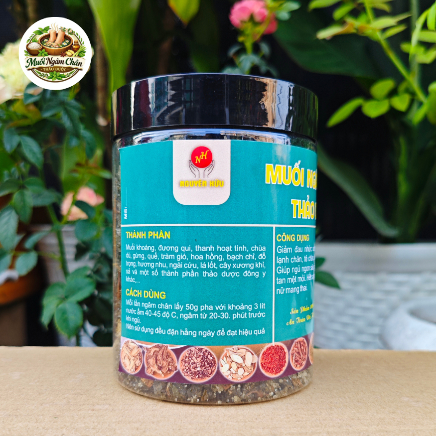 Muối Ngâm Chân Thảo Dược 1kg - Muối Nguyên Hữu - Thải Độc Thư Giãn, Giảm Sưng Phù Cho Mẹ Bầu