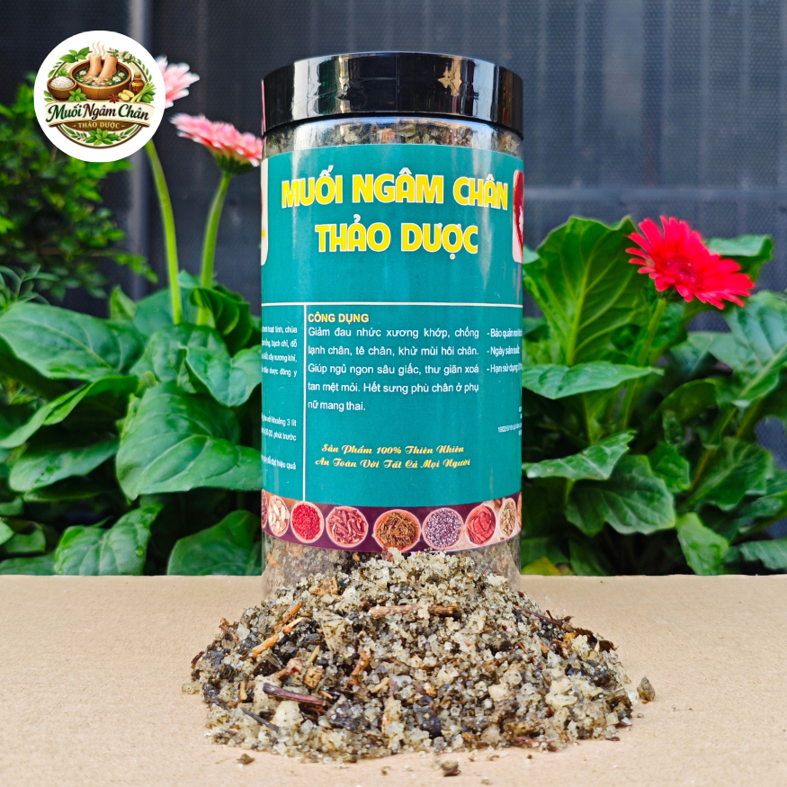 Muối Ngâm Chân Thảo Dược 1kg - Muối Nguyên Hữu - Thải Độc Thư Giãn, Giảm Sưng Phù Cho Mẹ Bầu